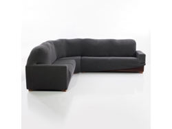 Maxifundas Fundas De Sofa Chaise Longue. Funda Sofá Rinconera Relive Color Gris Oscuro. Funda Protectora Súper Elástica Para Sofá Rinconera.