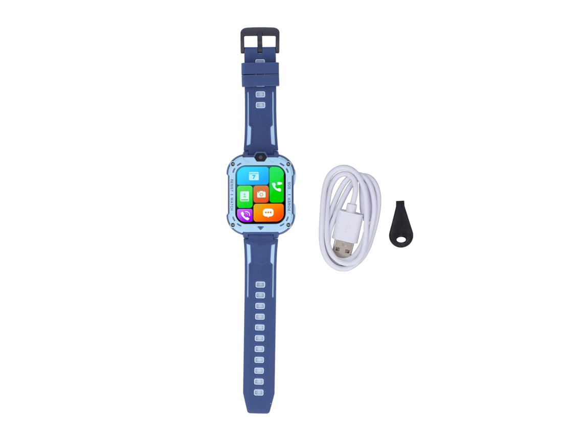 Reloj Inteligente Infantil Con Gps, Videollamada Bidireccional, Regalo - Azul
