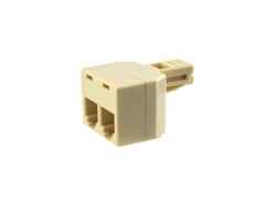 Adaptador Doble 1 Macho 2 Hembra Blanco, Krang.