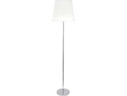 Lámpara de Pie FABRILAMP Maldivas (Blanco - Metal, Tejido - 175x40 cm)