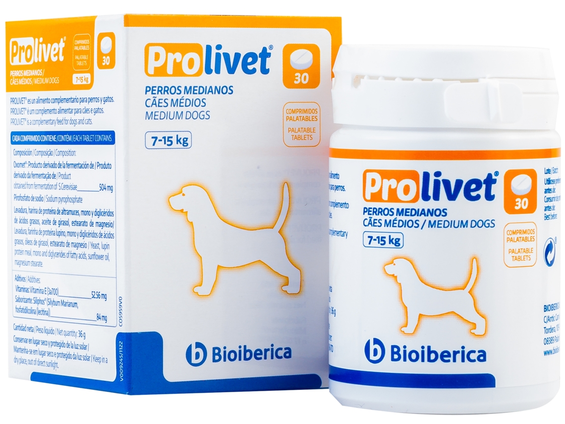 BIOIBÉRICA Prolivet Perros Medianos 30 Comprimidos