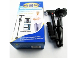 Bastón plegable con luz LED para hombres y mujeres, bastón ajustable y plegable para personas mayores con empuñadura lateral, negro.