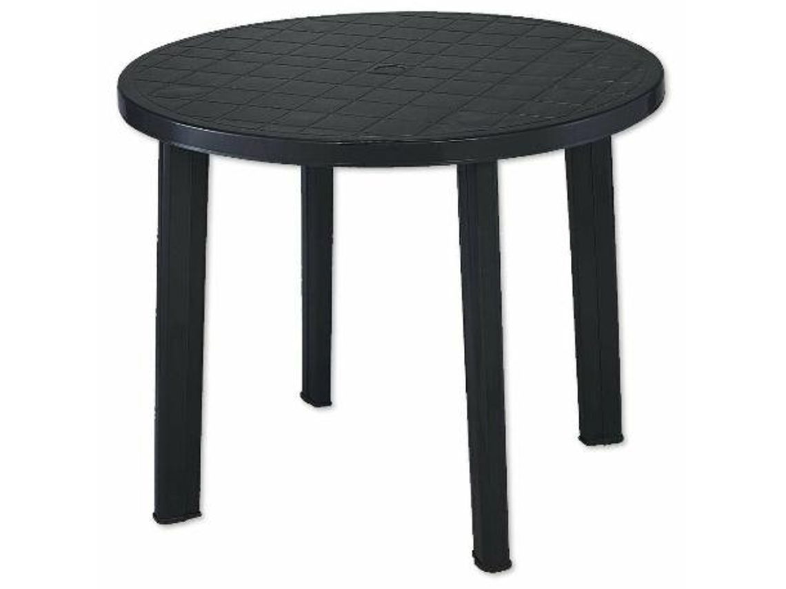 Mesa resina tondo antracita 90 cm