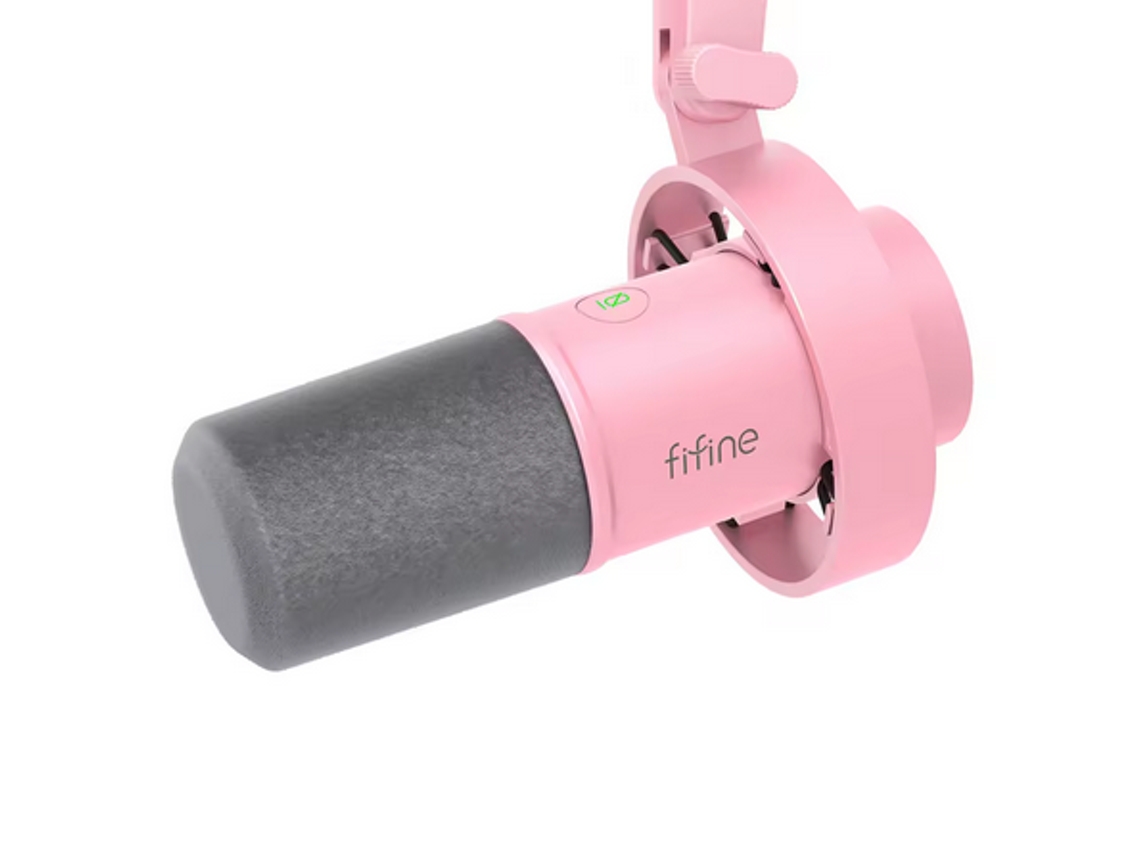 Micrófono USB de estudio XLR dinámico para juegos de podcast Fifine K688 Pink para PC