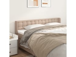 Cabecero De Cuero Sintético Color Capuchino 183x16x78/88 Cm