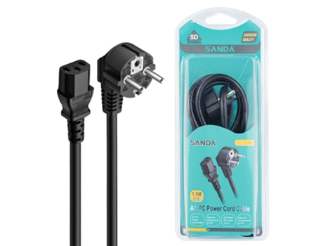 Cable de Alimentación de Ca A Pc de 3M Sanda Sd-8172 (Negro)