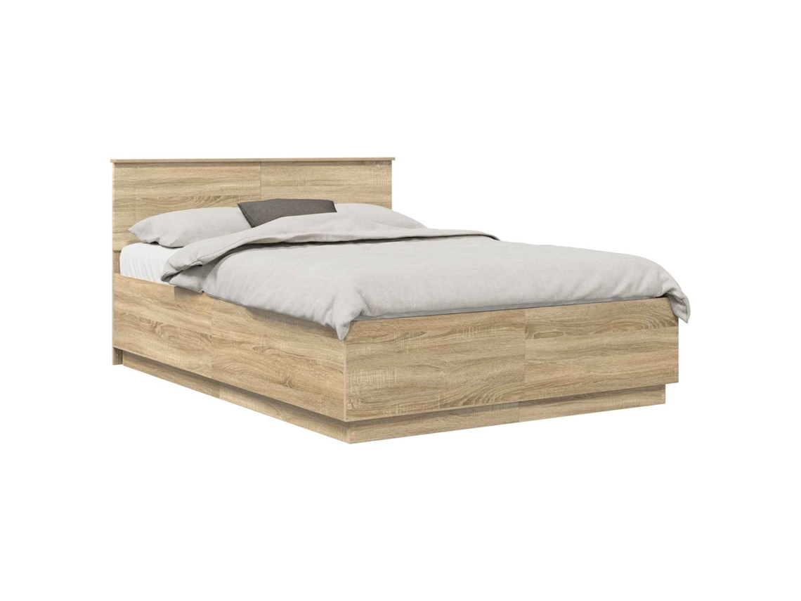Maison Exclusive - Estructura De Cama Con Cabecera Roble Sonoma 140 X 200 Cm