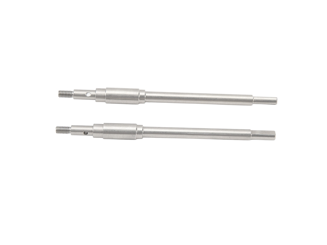 2pcs Eje De Eje Trasero De Acero Inoxidable Para Coche Rc Fms 1/10 Explorer Mashigan Atlas Dachi Piezas Rc Plata