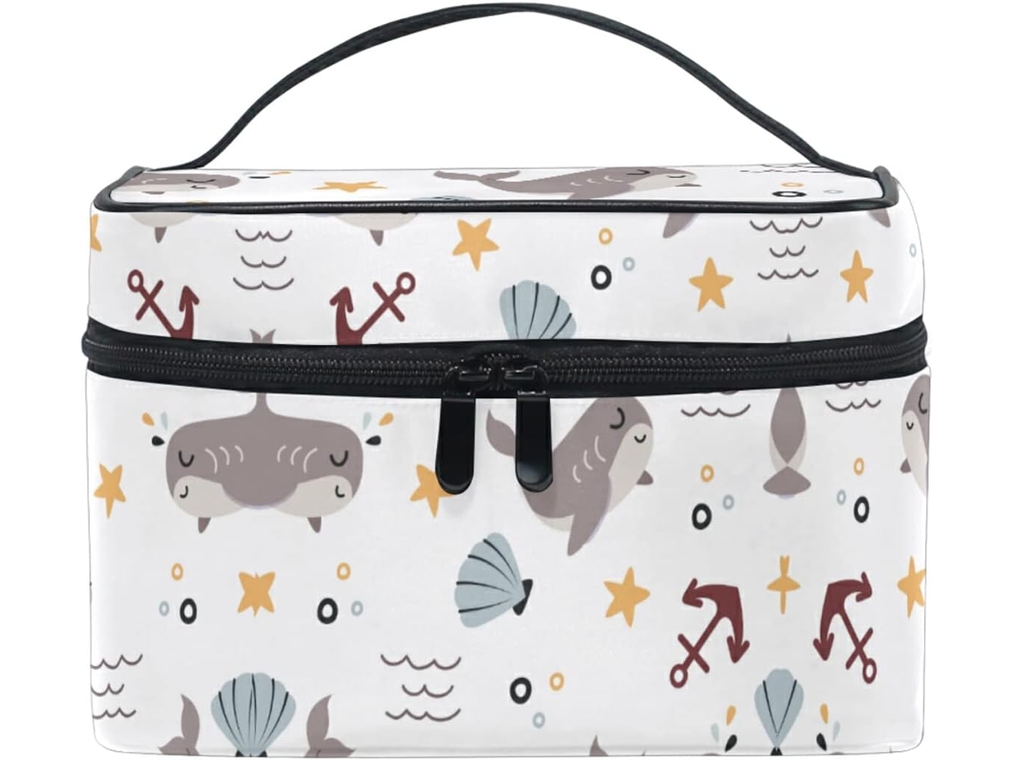 Neceser Cuero Con Cremallera Portátil Organizador Para Mujer Diseño
