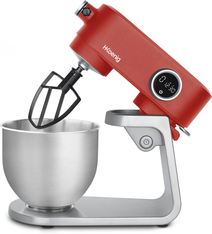 Batidora Amasadora 800 w 5 litros 8 velocidades rojo. robot de repostería km124 h.koenig profesional hkoenig gris y 800w capacidad hasta 15 kg masa cabeza reclinable pizza pan 78 5l