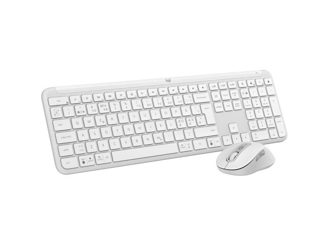 Conjunto De Teclado Y Ratón Inalámbricos Logitech Mk950 Signature Slim Blanco