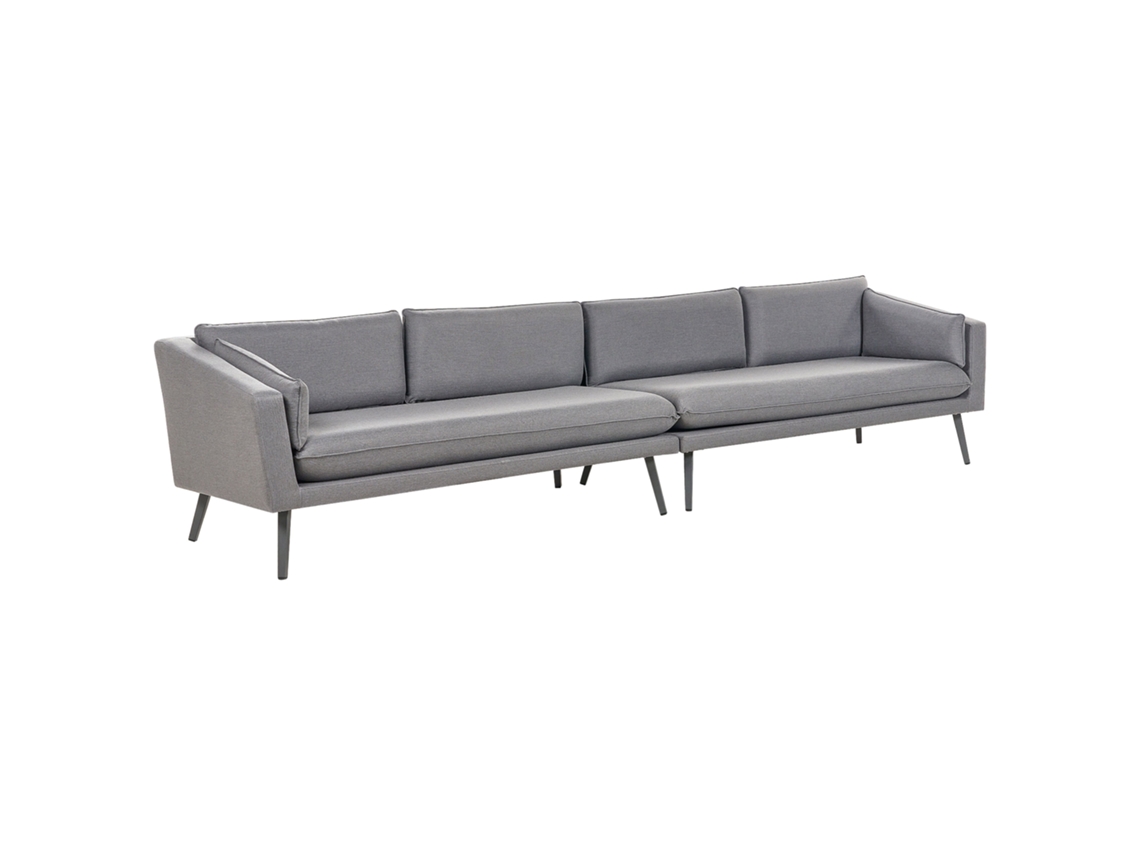 Sofá XXL BELIANI Loretello de Poliéster Gris 320x76x70
