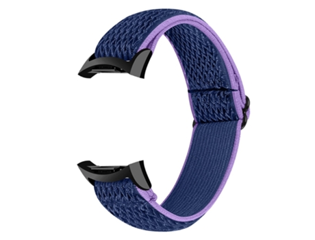 Correa de nailon tejido ajustable para Samsung Gear Fit2 SM-R360 - purpúreo/azul