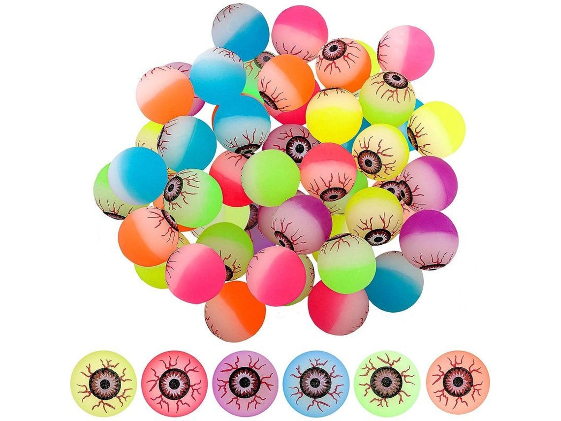 24 Ojos Que Brillan En La Oscuridad Y Rebotan Para Halloween, Caramelos De Halloween, Juguetes Que Rebotan
