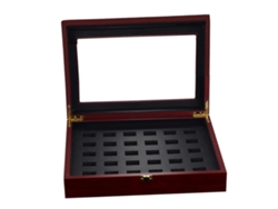 Joyero de madera con 27 compartimentos para anillos y joyas - Hengjian