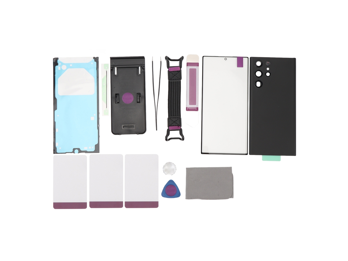 Tampa De Vidro Traseira E Tela Frontal Externa Para Galaxy S22 Ultra 5g Com Kit De Ferramentas De Reparo
