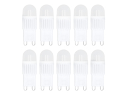2026-10pcs Bombilla G9 Dimmable 2w 500lm Led Equivalente 30w Halógeno Para Candelabro Lámpara Techo Pared 220v