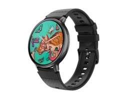 Reloj inteligente de 1,39 pulgadas, 100 modos deportivos y llamadas. (Silicona negra)