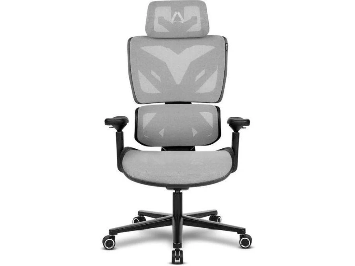 Silla Gaming ALPHA GAMER Wave (Hasta 130 kg - Elevador de Gas Clase 4 - Negro/Gris)