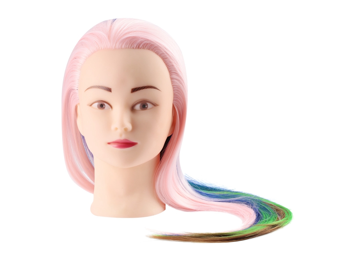 Vlrla-cabelodressing Training Mannequin Head Com Cabelo Para Styling Practice