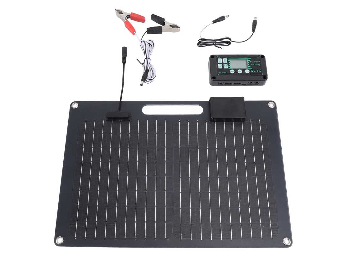 Kit de panel solar Primerox de 100 W, controlador de 100 A, cargador de batería