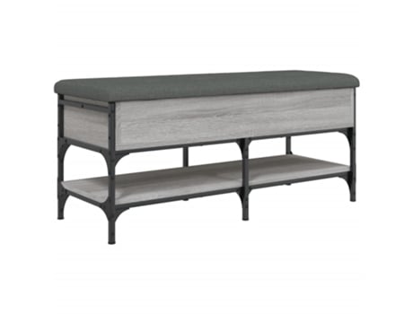 Banco zapatero madera de ingeniería VIDAXL gris Sonoma (102x42x45 cm)