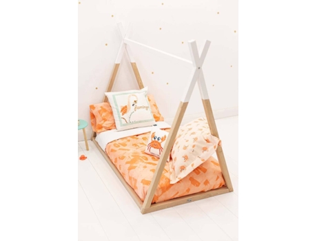 Colcha Infantil SOKIOS (160 x 270 - Poliéster - Naranja)