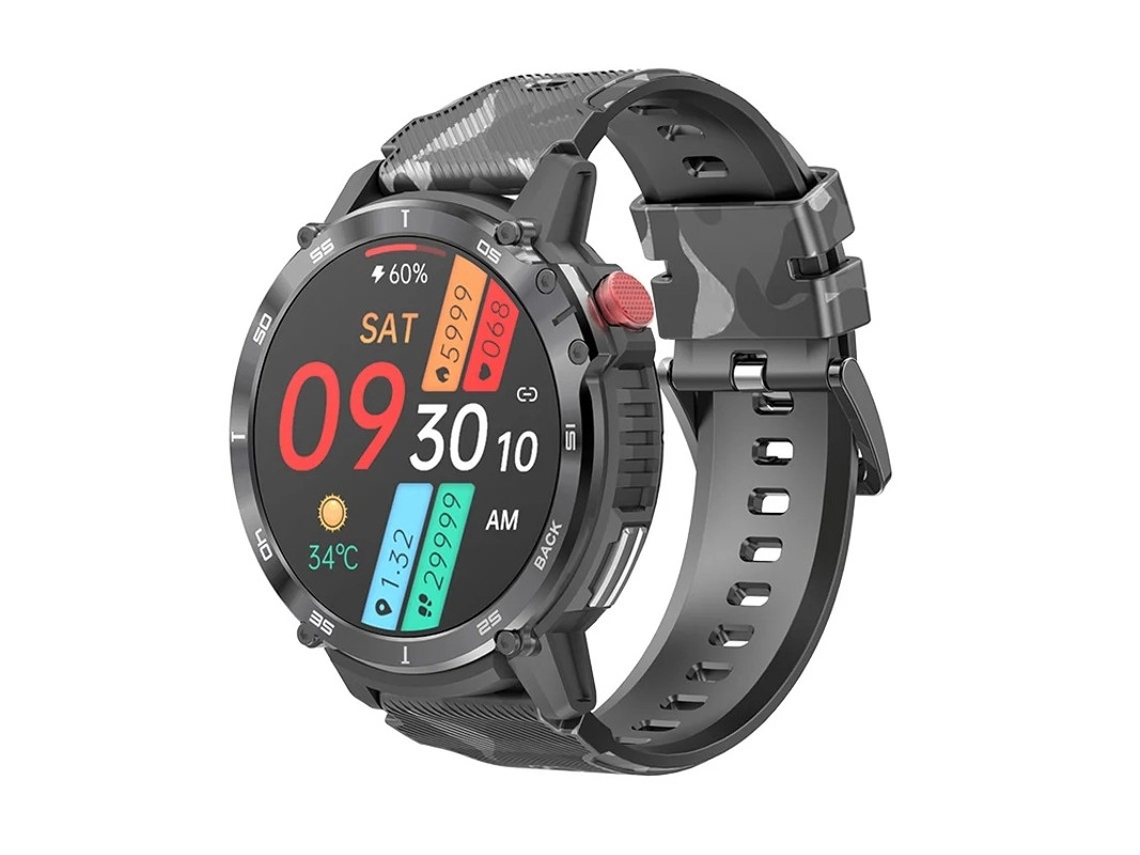 Reloj inteligente para hombre, almacenamiento integrado de 4 GB, pantalla de 1,6 pulgadas, batería de 400 mAh y larga duración de la batería. Yizhood