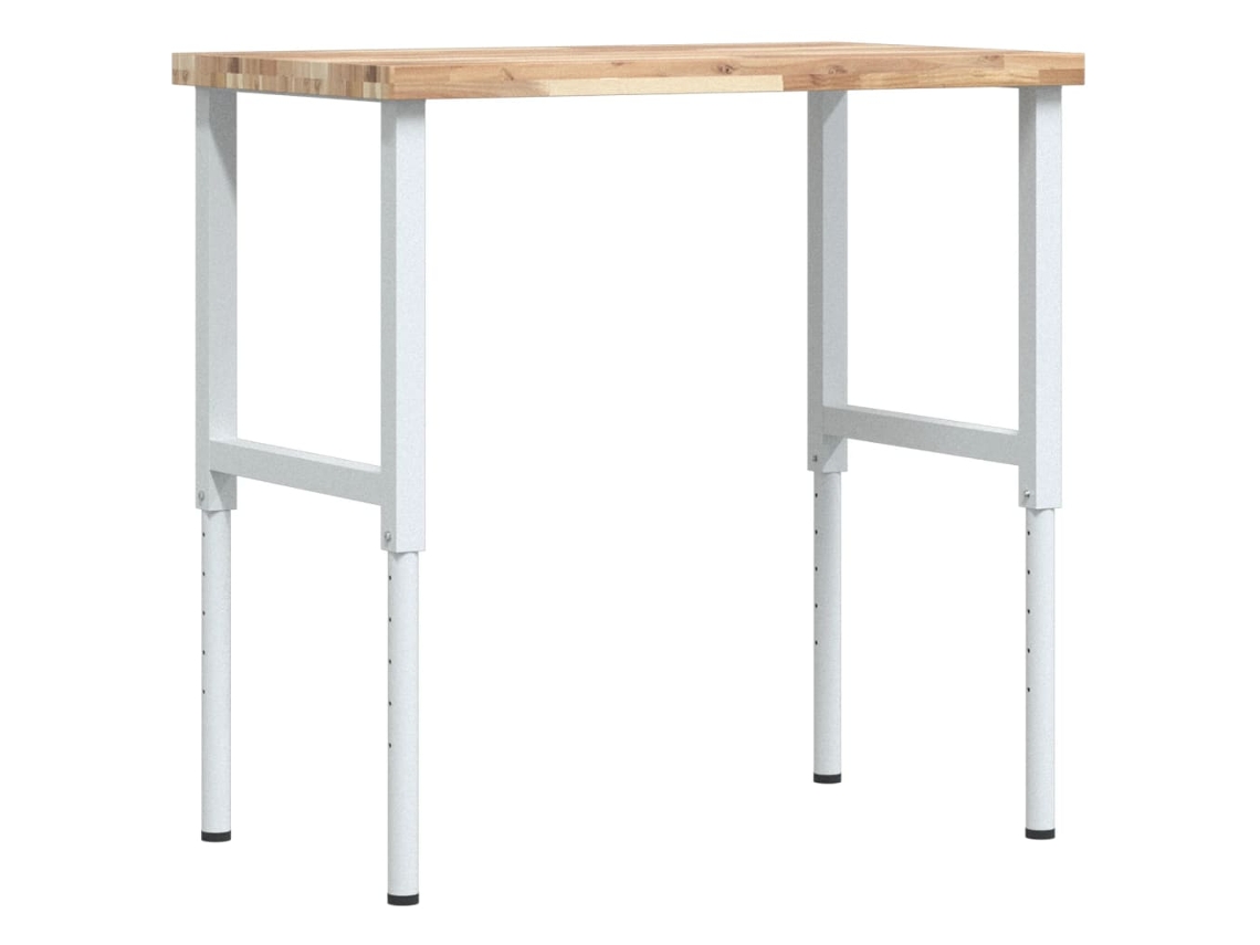 Maison Exclusive - Banco De Trabajo Rectangular Madera Maciza 100x60x(73-99,5) Cm