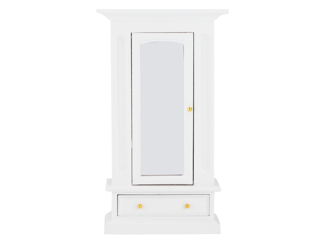 -armario De Madera Miniatura Para Casita De Muñecas Mueble Simulado Accesorio Juguete (blanco)
