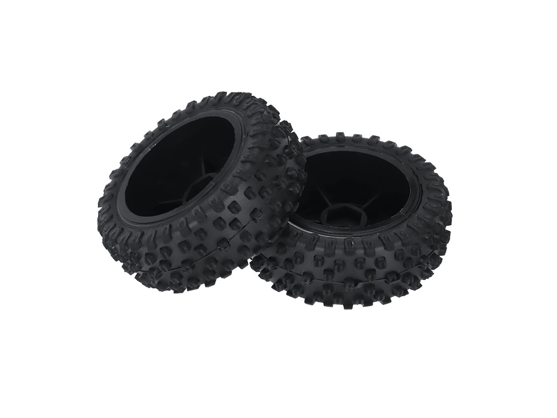 Neumático Trasero Negro 2pcs Wltoys 124010 1/12 Neumáticos Delanteros/traseros Llantas Coche Rc Repuesto Accesorios 2811/2812/2844/2845