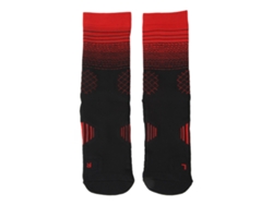 Meias Esportivas De Crew Para Homem Meias De Basquete Elite Com Amortecimento Antiderrapante Grossas Respiráveis Tamanho L 37‑45 Preto Vermelho