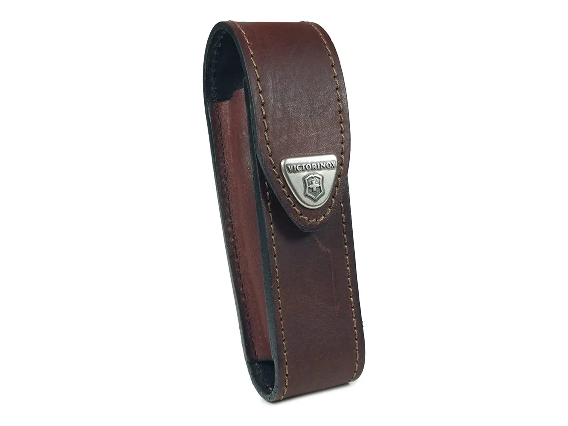 VICTORINOX Belt Pouch 4-6 Layer Lock Blade Swiss Army Knife Brown Leather