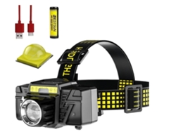 Faros superbrillantes Faros brillantes recargables de alta potencia 20.000 lúmenes Faro impermeable Negro YEMAESRE