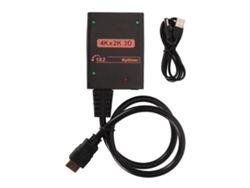 Divisor De Interfaz Multimedia Hd, 1 Entrada, 2 Salidas, 4k Para Monitores Duales, Convertidor 1x2