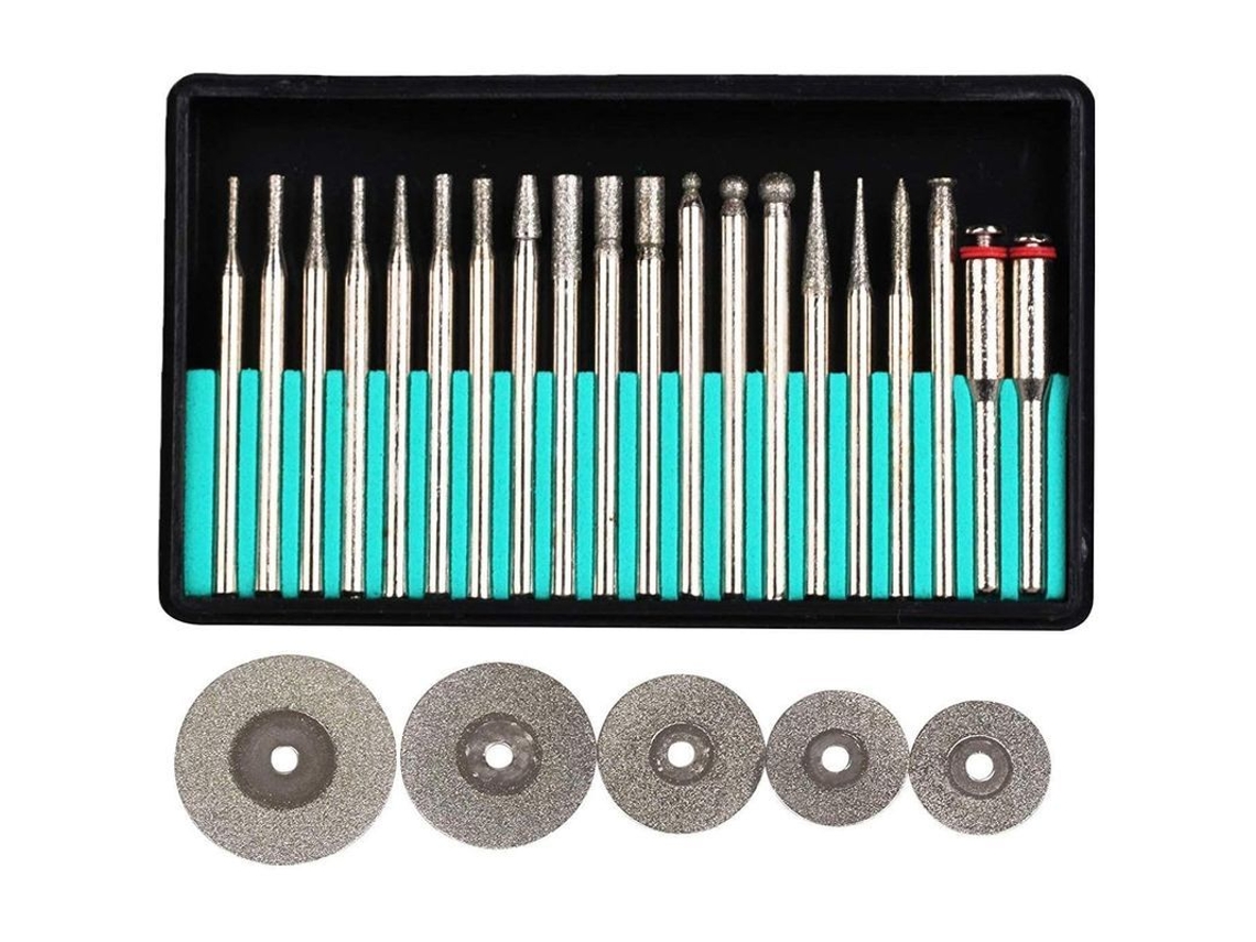 Juego De Discos De Corte Diamante Mini Con Mandriles 3mm Para Herramientas Rotativas Dremel Proxxon
