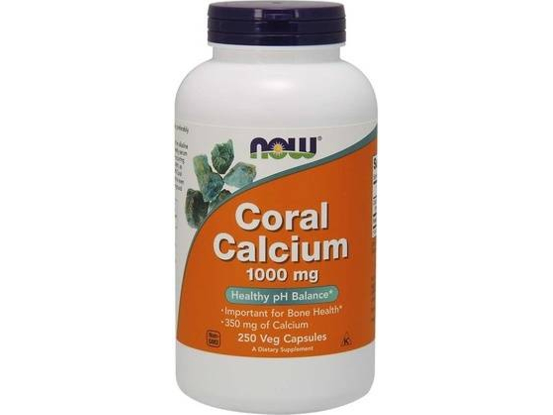 Complemento Alimentar NOW Cálcio Coral (250 cápsulas vegetais)