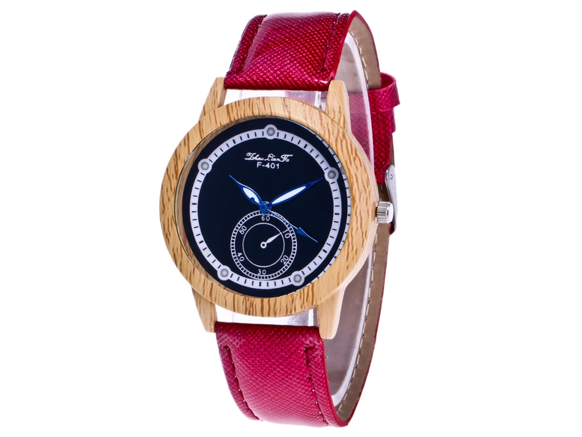Elegante Reloj De Pulsera Unisex De Cuarzo De Alta Calidad - Color Rojo