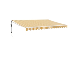Maison Exclusive - Toldo Retráctil Automático Amarillo Y Blanco 4x3 M