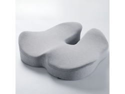 Cojín De Asiento De Espuma Viscoelástica Para Oficina. Alivia El Dolor De Coxis. Gris. Digitallab