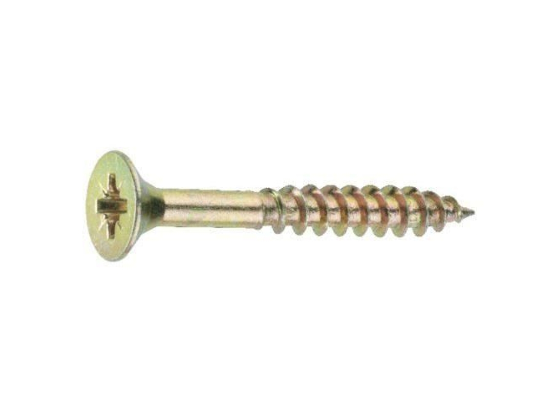 Conector universal Vis 4,0 x 40 mm, lote de 500 unidades, cabeza frisada galvanizada