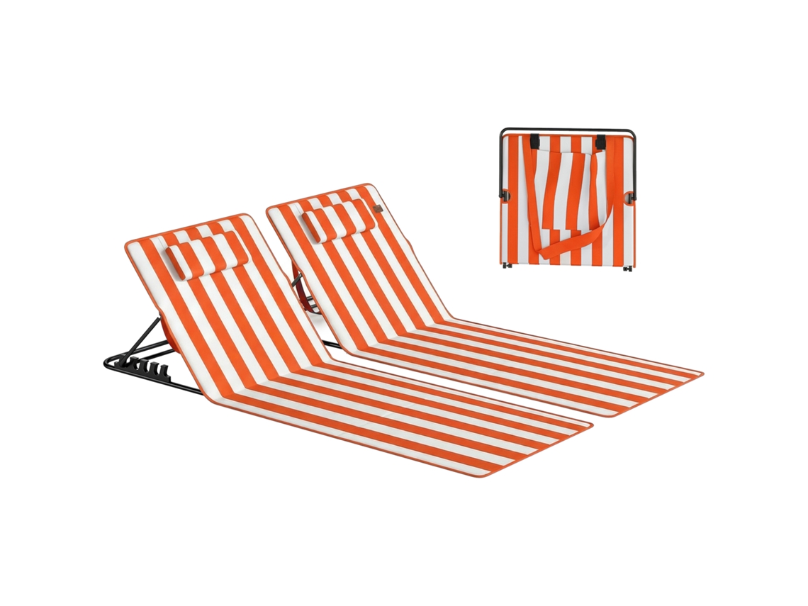 Juego 2 Bañeras Portátiles, Cojín, 154x57x52cm, Naranja