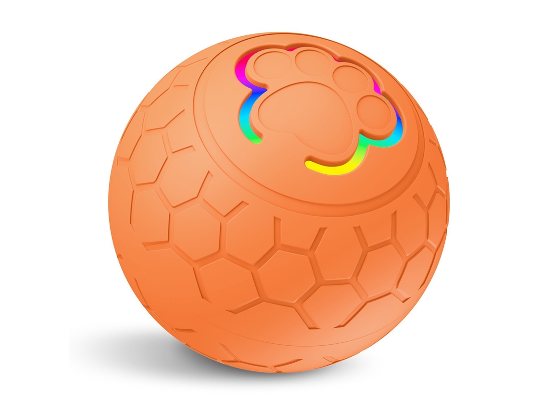 Juguetes Interactivos Para Animales Bola Rodante Automática Con Luz Led Adecuada Para Jugar Con Gatos Y Perros Naranja Cuich