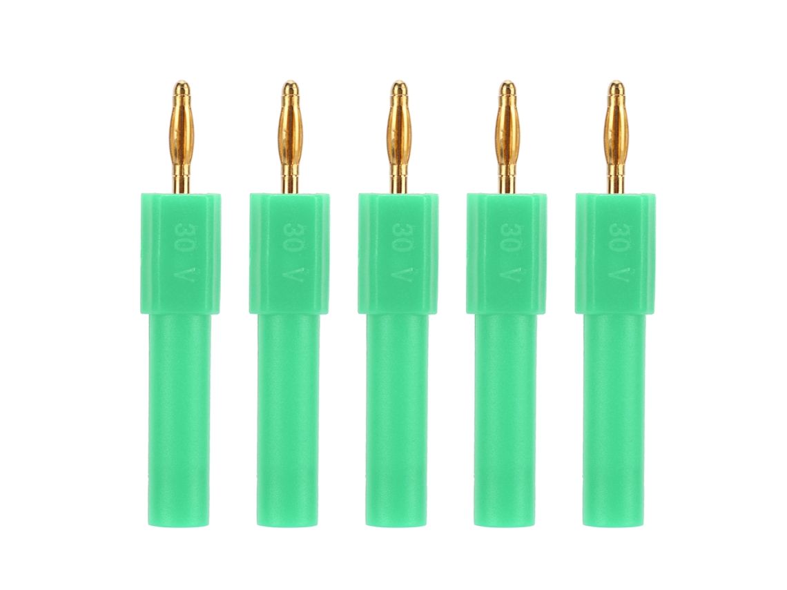 5 Piezas Conector Banana 2mm A 4mm Adaptador Conectividad Fuerte Verde
