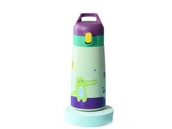 KOFIHETY Vaso térmico infantil en acero inoxidable 304 con ventosa antivuelco, vaso portátil para bebé y estudiante, diseño de dibujos animados