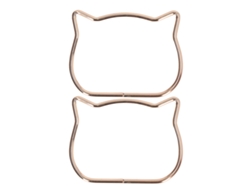 Orejas De Gato Adorables, Accesorio De Metal Dorado Ligero Para Asas De Bolsos (2 Piezas)