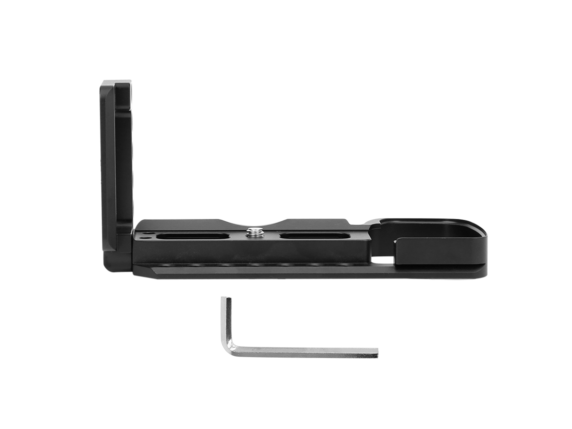 Placa de liberación rápida en forma de L totalmente metálica para cámara, placa vertical y empuñadura incluidas.