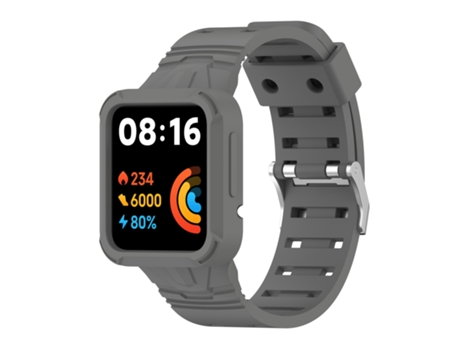 Correa de reloj inteligente para Xiaomi Redmi Watch 2 Lite/Watch Lite 2/Watch Lite/Redmi Watch 2/Redmi Watch Correa de silicona incorporada (gris o...
