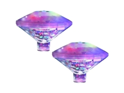 2026-2162-luz Led Sumergible Ip68 Para Piscina Con 7 Modos, Luz Flotante De Baño, 2 Unidades