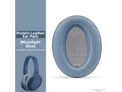 Almohadillas De Repuesto Para Auriculares Sony Wh-h910n (1 Par), De Piel Sintética, Color Azul. Czhhmart